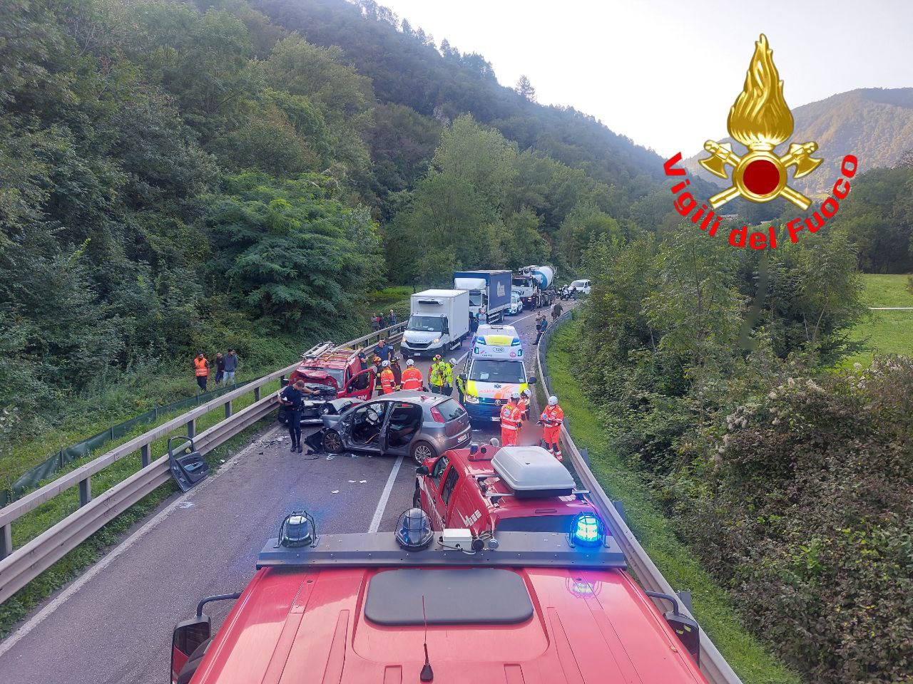 Sinistro sulla Sp237 a Vestone: tre le persone coinvolte