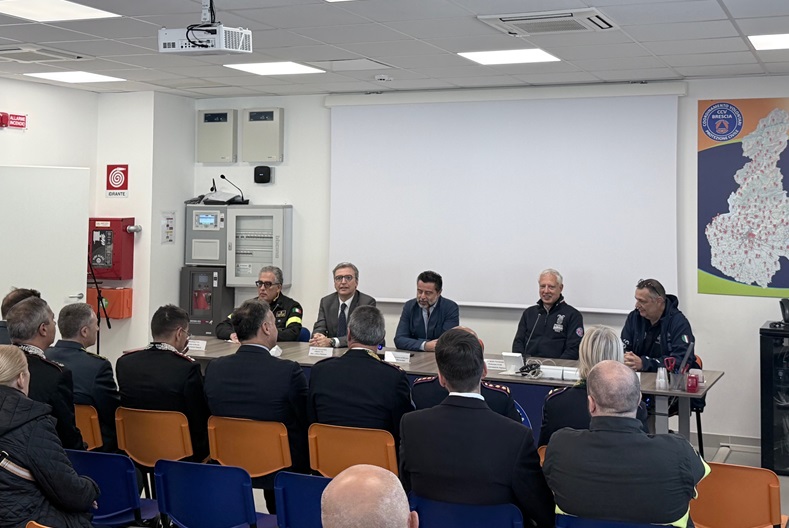 Il Prefetto Polichetti in visita al Centro Polifunzionale Emergenze della Prociv della Provincia di Brescia