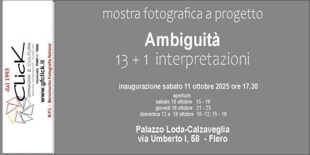 Mostra “Ambiguità” del gruppo fotografico Click: inaugurazione domani a Flero