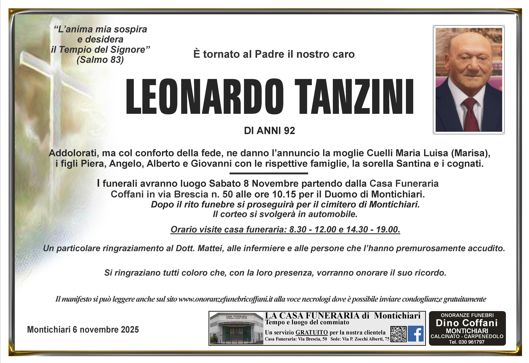 E’ morto Leonardo Tanzini