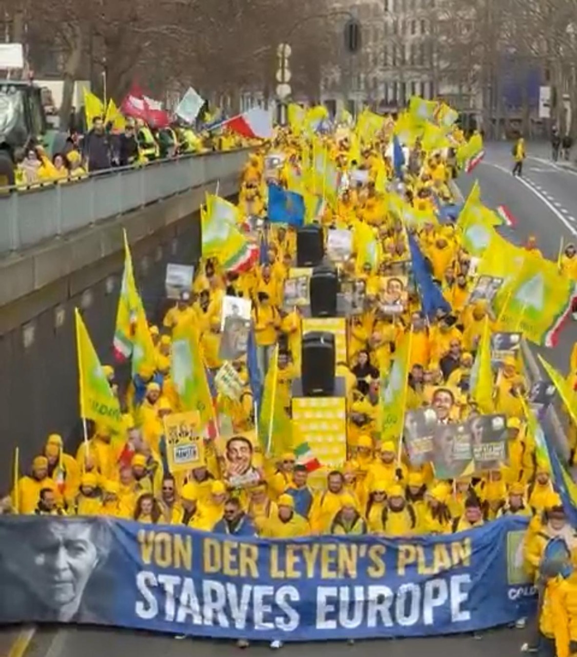 Coldiretti Brescia in piazza a Bruxelles: “Via i tecnocrati, Von Der Leyen uccide l’agricoltura”