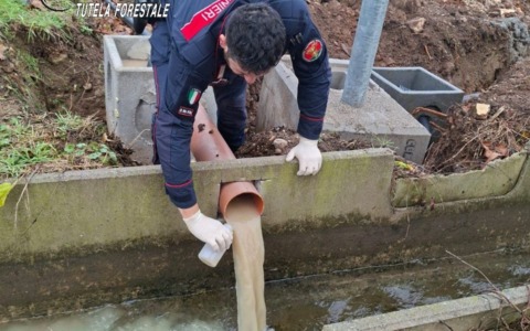 Ditta di Nuvolento scarica acque non depurate nel Chiese: la scoperta dei carabinieri forestali