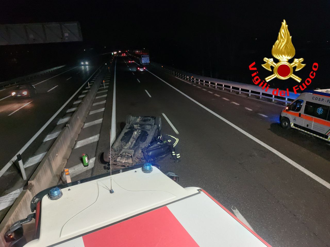 Tamponamento in A35 tra Flero e Poncarale: un’auto si è ribaltata
