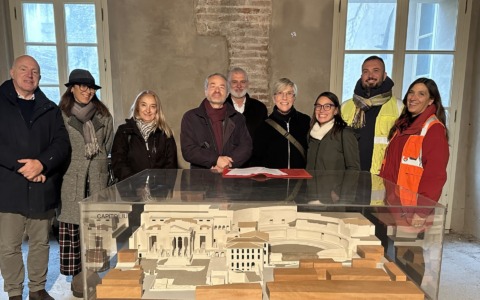 Teatro Romano: la visita della sindaca Castelletti con il Soprintendente Stolfi