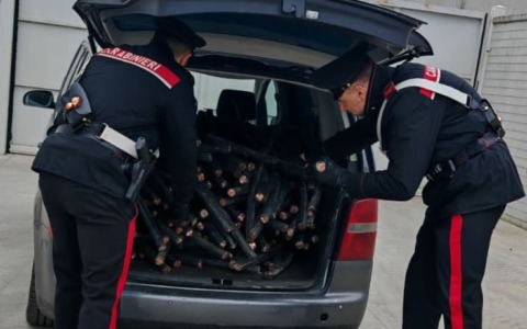 Rame: trovati 1.060 chilogrammi di cavi rubati in auto, due denunciati a piede libero