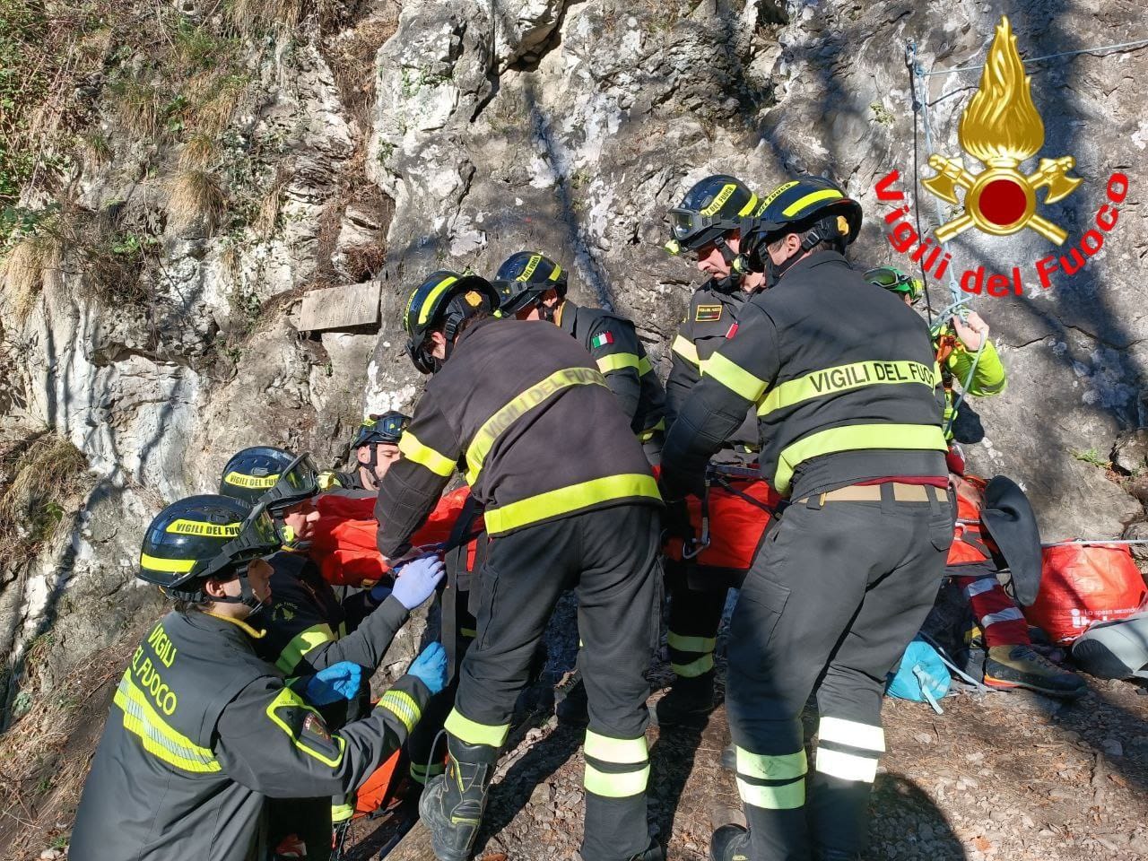 Scivola durante un’arrampica sportiva: interviene l’elisoccorso