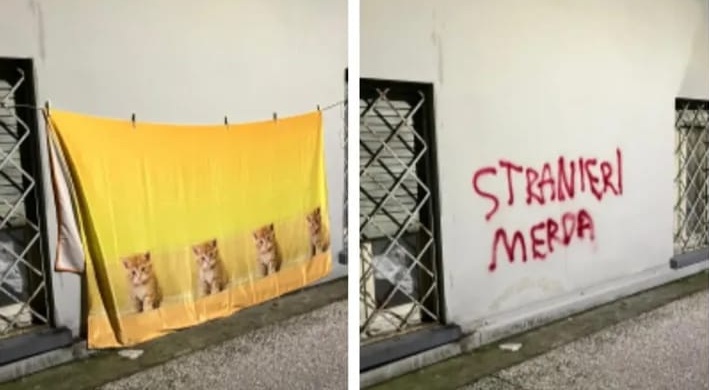 Chiari: una vergognosa scritta xenofoba davanti alla scuola