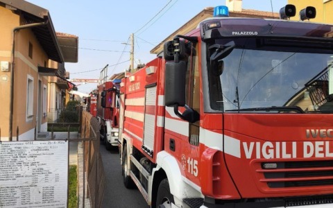 In fiamme il tetto di un’abitazione a Ospitaletto