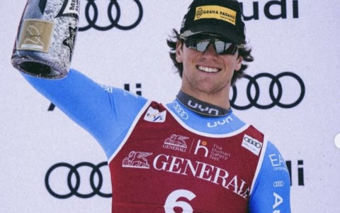 Giovanni Franzoni si classifica secondo nella discesa di Courchevel