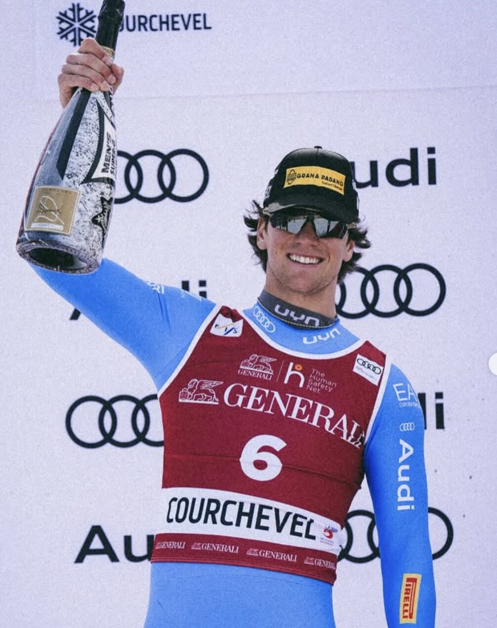 Giovanni Franzoni si classifica secondo nella discesa di Courchevel