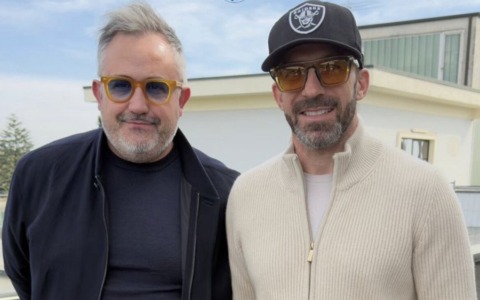 Alessandro Del Piero a Palazzolo sull’Oglio per veder giocare il figlio Tobias