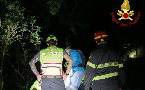 Brescia: ciclista si infortuna in località San Gottardo, l’intervento dei Vigili del Fuoco