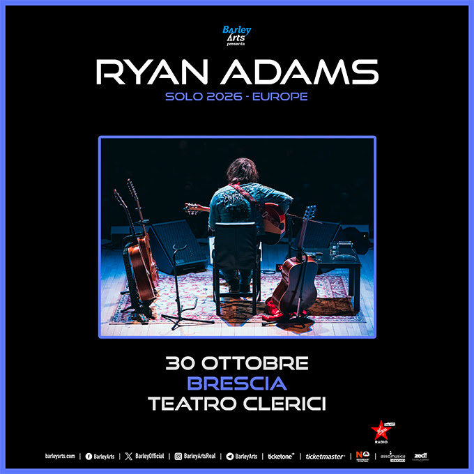 Ryan Adams torna in Italia con il Solo Tour: appuntamento al Clerici di Brescia