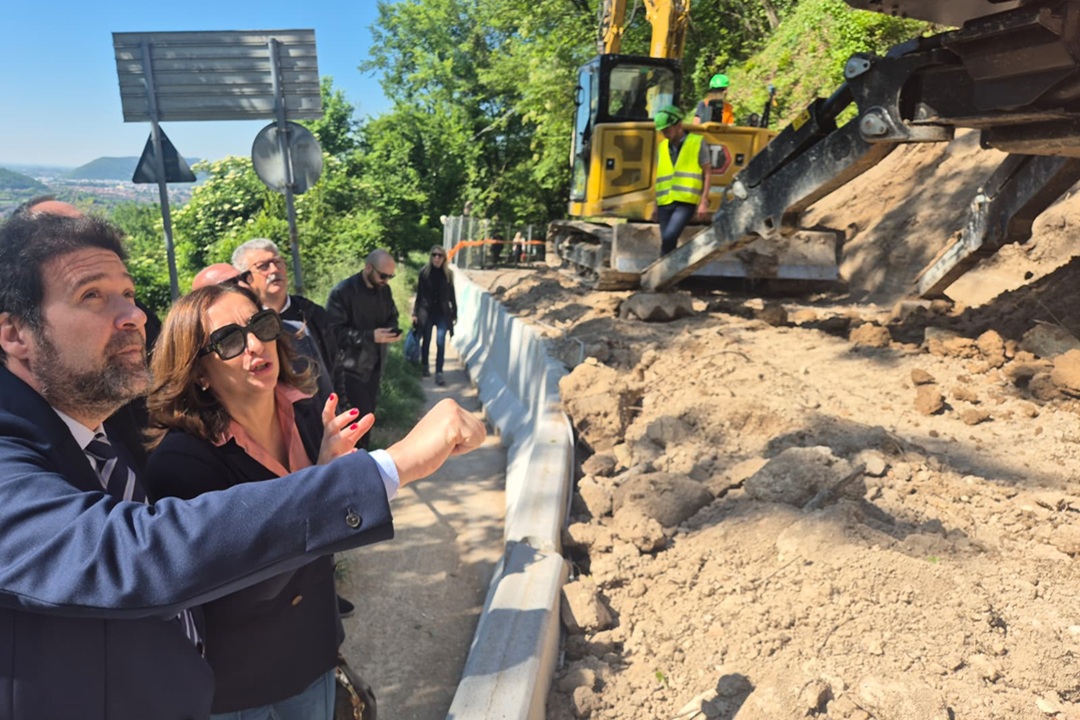 Frana a Villanuova sul Clisi: i lavori termineranno il 21 maggio, il sopralluogo dell’assessore Maione