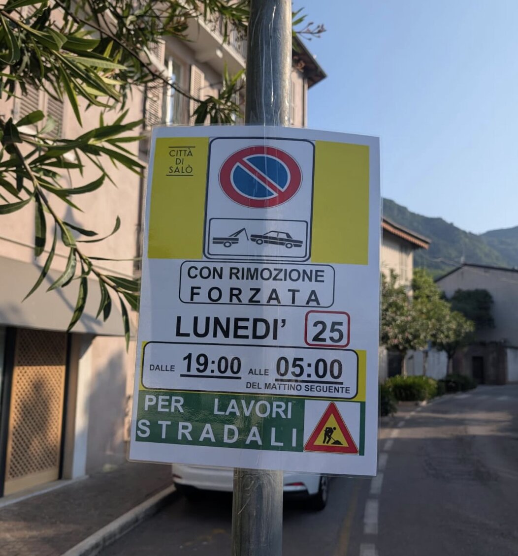 Asfaltatura strade: via Pietro da Salò chiusa al traffico