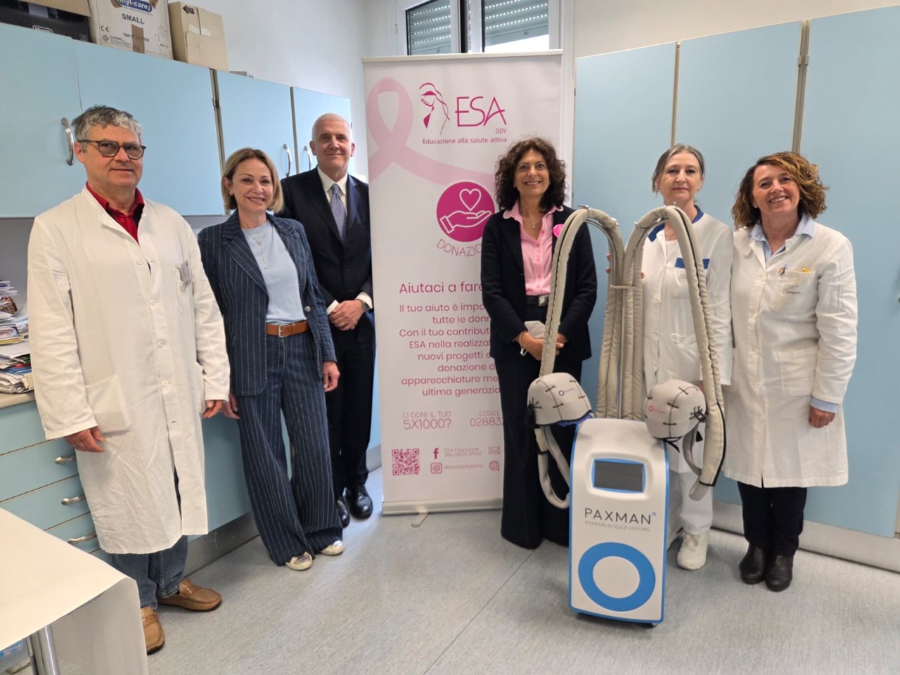 Breast Unit Spedali Civili di Brescia: Esa dona alle pazienti un nuovo casco refrigerante
