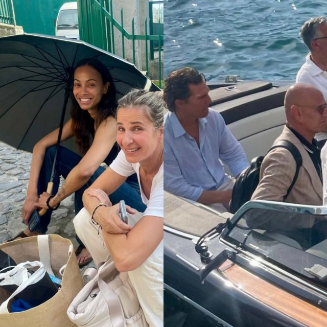 Monte Isola da Oscar: il sindaco con Zoe Saldana e Matthew Mc Conaughey