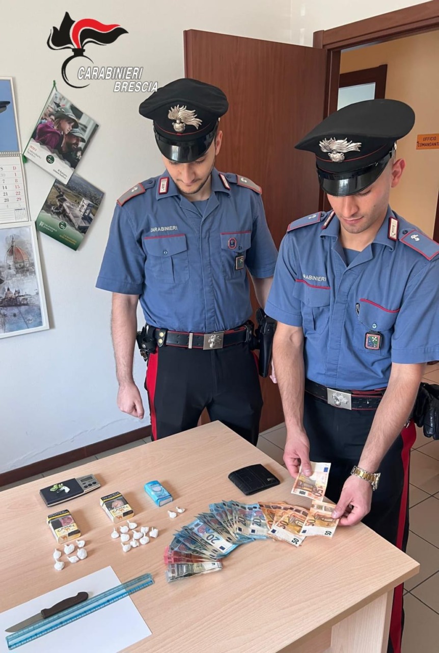 Spaccio: arrestato un 21enne a Quinzano d’Oglio