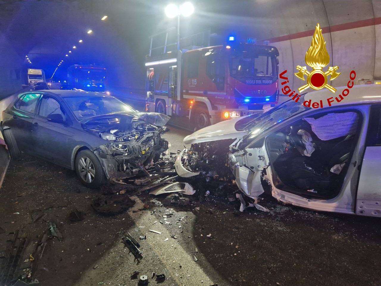 Galleria Capo di Ponte: incidente sulla SS42, quattro le auto coinvolte