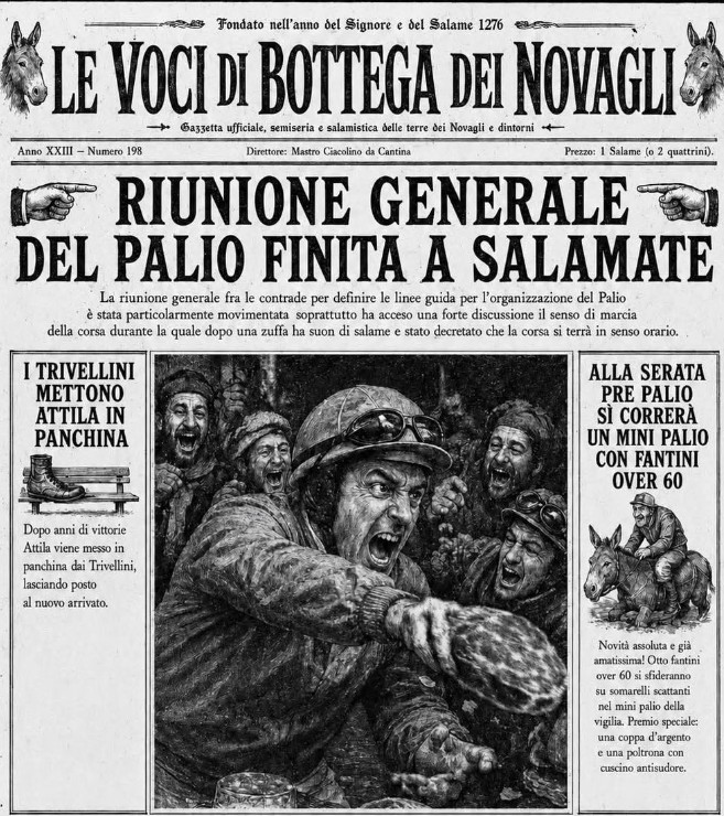 Novagli, il Palio degli Asini  parte già al galoppo