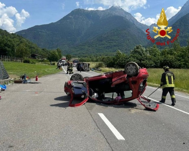 Sonico: incidente sulla SS42, chiusa al traffico