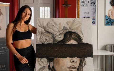 L’artista Sara Nicoli, Lanìc, espone in biblioteca a Toscolano Maderno