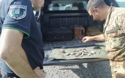 Ordigno della Seconda Guerra Mondiale trovato fuori dalla discarica a Castenedolo