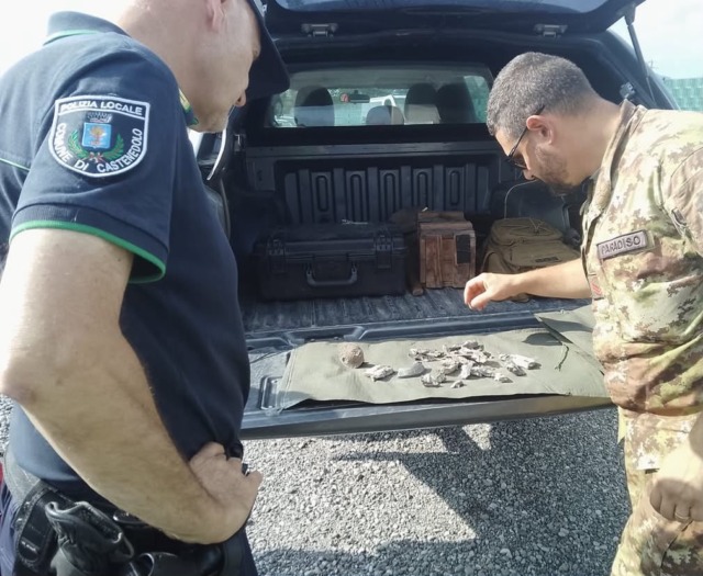 Ordigno della Seconda Guerra Mondiale trovato fuori dalla discarica a Castenedolo