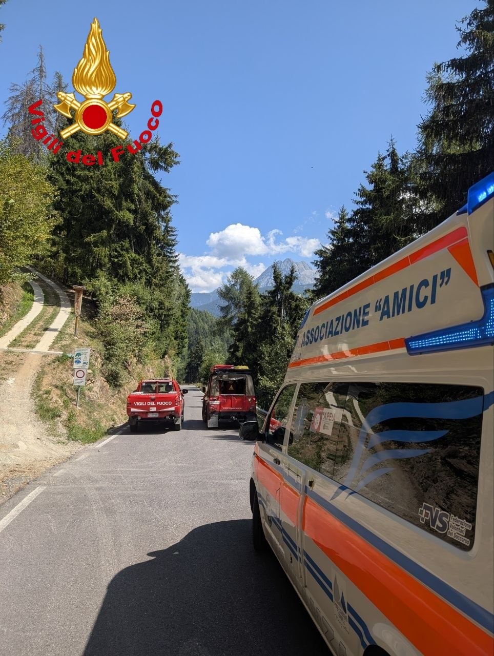 Monno: si sente male in località Le Olte, l’intervento dei Vigili del Fuoco
