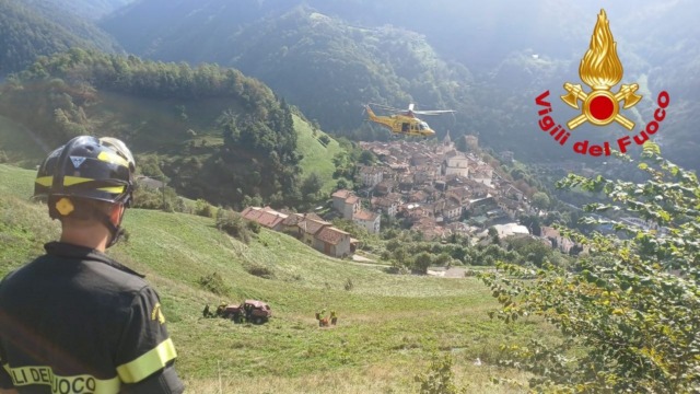 Auto si ribalta a Bovegno, arriva l’elisoccorso