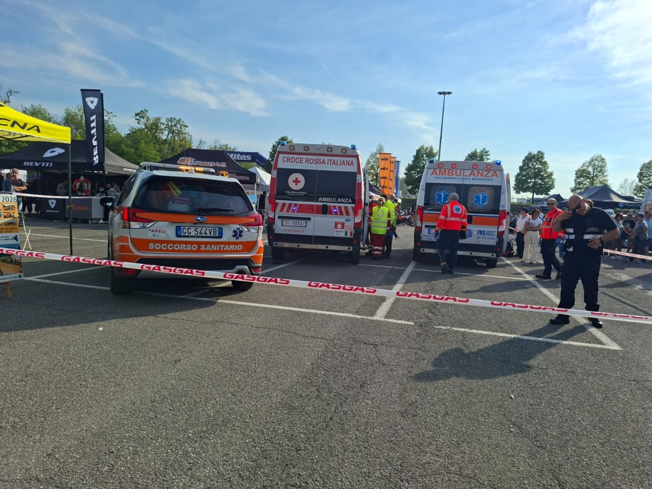 Festival dei motori di Montichiari, moto sfugge al controllo ed investe una coppia di coniugi