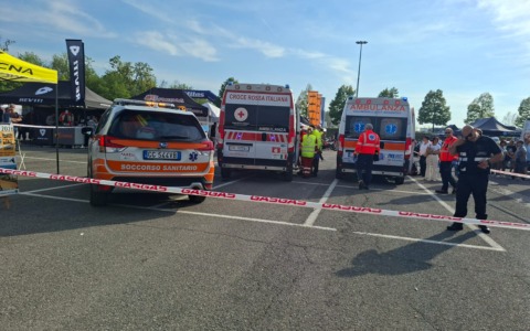Festival dei motori di Montichiari, moto sfugge al controllo ed investe una coppia di coniugi