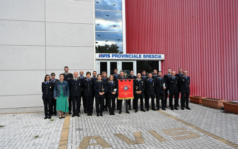 Gli agenti della Polizia Locale di Brescia all’Avis per l’annuale donazione