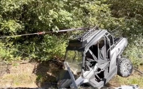 Quad si ribalta a Losine, recuperato dai Vigili del Fuoco