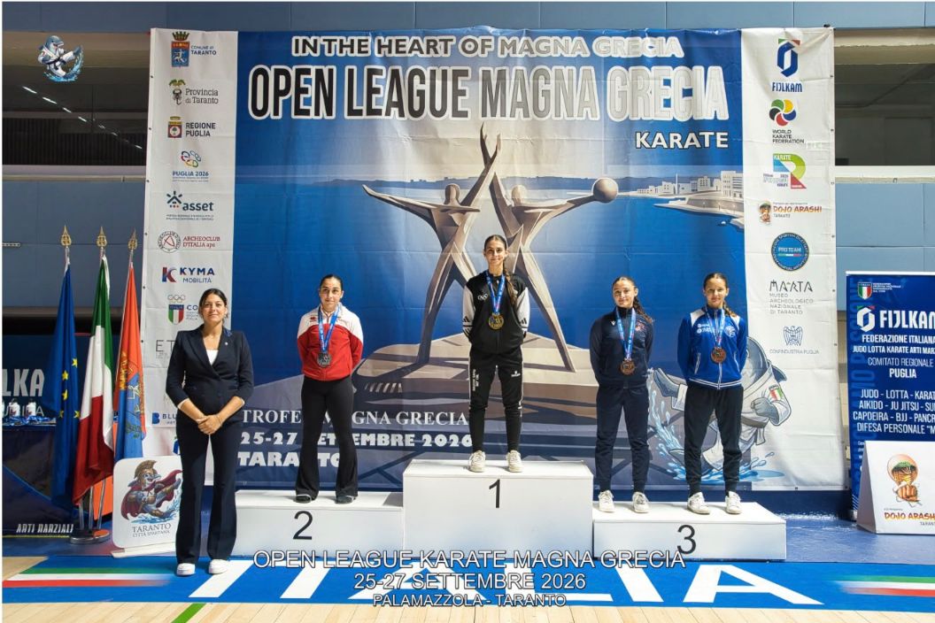 Open League di Taranto: sul podio Isabella Vigevani della Garda Karate Team