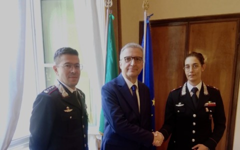 Prefettura di Brescia: Polichetti dà il benvenuto al Maggiore Chiara Crupi