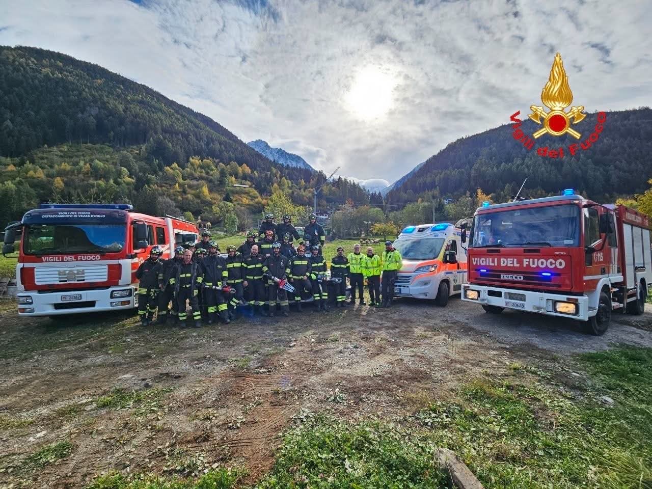 Vezza D’Oglio: esercitazione congiunta tra Vigili del Fuoco e soccorso sanitario sul tema incidenti stradali