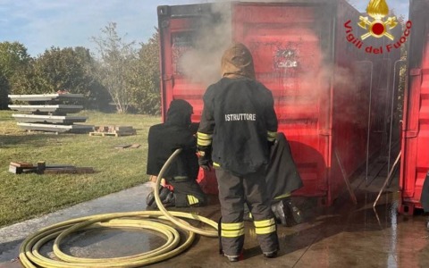 I Vigili del Fuoco del Comando di Brescia al corso Cfbt a Bologna
